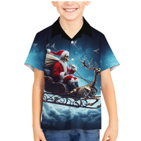 Skeleton Santa Claus Family Matching Mermaid Dress and Hawaiian Shirt Santa Claus Is Coming To Town - Wonder Print Shop
