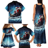 Skeleton Santa Claus Family Matching Tank Maxi Dress and Hawaiian Shirt Santa Claus Is Coming To Town - Wonder Print Shop