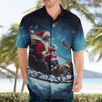 Skeleton Santa Claus Hawaiian Shirt Santa Claus Is Coming To Town - Wonder Print Shop