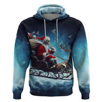 Skeleton Santa Claus Hoodie Santa Claus Is Coming To Town - Wonder Print Shop