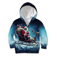 Skeleton Santa Claus Kid Hoodie Santa Claus Is Coming To Town - Wonder Print Shop