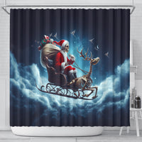 skeleton-santa-claus-shower-curtain-santa-claus-is-coming-to-town