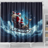 skeleton-santa-claus-shower-curtain-santa-claus-is-coming-to-town
