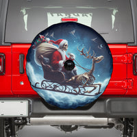 Skeleton Santa Claus Spare Tire Cover Santa Claus Is Coming To Town - Wonder Print Shop