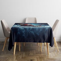 Skeleton Santa Claus Tablecloth Santa Claus Is Coming To Town - Wonder Print Shop