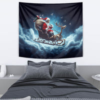 Skeleton Santa Claus Tapestry Santa Claus Is Coming To Town - Wonder Print Shop