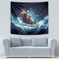 Skeleton Santa Claus Tapestry Santa Claus Is Coming To Town - Wonder Print Shop