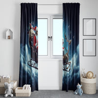 Skeleton Santa Claus Window Curtain Santa Claus Is Coming To Town - Wonder Print Shop