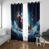 Skeleton Santa Claus Window Curtain Santa Claus Is Coming To Town - Wonder Print Shop