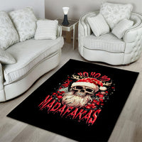 Skull Santa Claus Area Rug Ho Ho Ho Madafakas - Wonder Print Shop