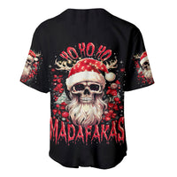 Skull Santa Claus Baseball Jersey Ho Ho Ho Madafakas - Wonder Print Shop