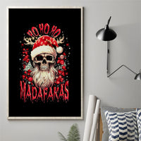 Skull Santa Claus Canvas Wall Art Ho Ho Ho Madafakas - Wonder Print Shop