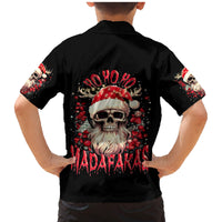 Skull Santa Claus Family Matching Mermaid Dress and Hawaiian Shirt Ho Ho Ho Madafakas - Wonder Print Shop