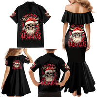 Skull Santa Claus Family Matching Mermaid Dress and Hawaiian Shirt Ho Ho Ho Madafakas - Wonder Print Shop
