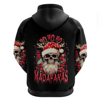 Skull Santa Claus Hoodie Ho Ho Ho Madafakas - Wonder Print Shop