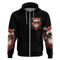 Skull Santa Claus Hoodie Ho Ho Ho Madafakas - Wonder Print Shop