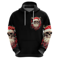 Skull Santa Claus Hoodie Ho Ho Ho Madafakas - Wonder Print Shop