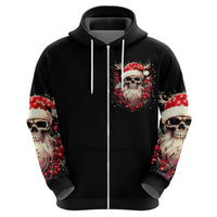Skull Santa Claus Hoodie Ho Ho Ho Madafakas - Wonder Print Shop