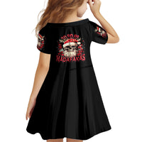 Skull Santa Claus Kid Short Sleeve Dress Ho Ho Ho Madafakas - Wonder Print Shop