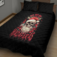 Skull Santa Claus Quilt Bed Set Ho Ho Ho Madafakas - Wonder Print Shop