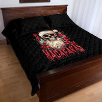 Skull Santa Claus Quilt Bed Set Ho Ho Ho Madafakas - Wonder Print Shop