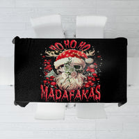 Skull Santa Claus Tablecloth Ho Ho Ho Madafakas - Wonder Print Shop