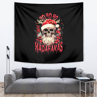 Skull Santa Claus Tapestry Ho Ho Ho Madafakas - Wonder Print Shop