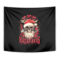 Skull Santa Claus Tapestry Ho Ho Ho Madafakas - Wonder Print Shop