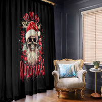 Skull Santa Claus Window Curtain Ho Ho Ho Madafakas - Wonder Print Shop