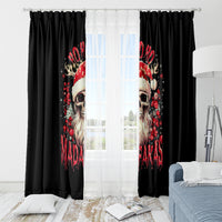 Skull Santa Claus Window Curtain Ho Ho Ho Madafakas - Wonder Print Shop
