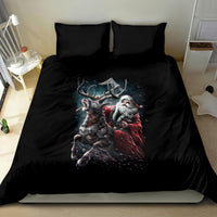 Viking Santa Claus Bedding Set Vahalla Santa Clau Coming - Wonder Print Shop