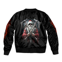 Viking Santa Claus Bomber Jacket Vahalla Santa Clau Coming - Wonder Print Shop