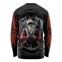 Viking Santa Claus Long Sleeve Shirt Vahalla Santa Clau Coming - Wonder Print Shop