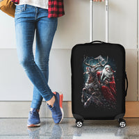 Viking Santa Claus Luggage Cover Vahalla Santa Clau Coming - Wonder Print Shop
