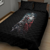 Viking Santa Claus Quilt Bed Set Vahalla Santa Clau Coming - Wonder Print Shop