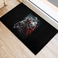 Viking Santa Claus Rubber Doormat Vahalla Santa Clau Coming - Wonder Print Shop