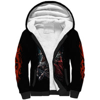 Viking Santa Claus Sherpa Hoodie Vahalla Santa Clau Coming - Wonder Print Shop