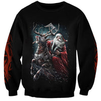 Viking Santa Claus Sweatshirt Vahalla Santa Clau Coming - Wonder Print Shop