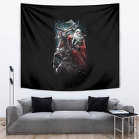 Viking Santa Claus Tapestry Vahalla Santa Clau Coming - Wonder Print Shop