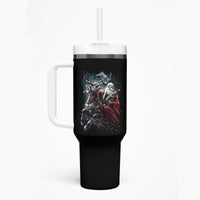 Viking Santa Claus Tumbler With Handle Vahalla Santa Clau Coming - Wonder Print Shop