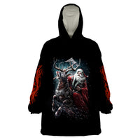 Viking Santa Claus Wearable Blanket Hoodie Vahalla Santa Clau Coming - Wonder Print Shop