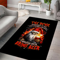 Skeleton Santa Claus Area Rug The Devil Whispered To Me I'm Coming For You I Whisper Back Bring Beer - Wonder Print Shop