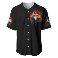 Skeleton Santa Claus Baseball Jersey The Devil Whispered To Me I'm Coming For You I Whisper Back Bring Beer - Wonder Print Shop