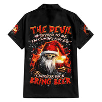Skeleton Santa Claus Family Matching Tank Maxi Dress and Hawaiian Shirt The Devil Whispered To Me I'm Coming For You I Whisper Back Bring Beer - Wonder Print Shop