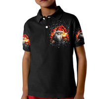 Skeleton Santa Claus Kid Polo Shirt The Devil Whispered To Me I'm Coming For You I Whisper Back Bring Beer - Wonder Print Shop