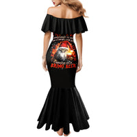 Skeleton Santa Claus Mermaid Dress The Devil Whispered To Me I'm Coming For You I Whisper Back Bring Beer - Wonder Print Shop
