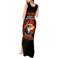 Skeleton Santa Claus Tank Maxi Dress The Devil Whispered To Me I'm Coming For You I Whisper Back Bring Beer - Wonder Print Shop