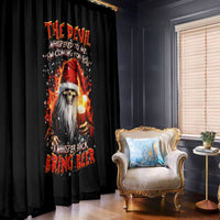 Skeleton Santa Claus Window Curtain The Devil Whispered To Me I'm Coming For You I Whisper Back Bring Beer - Wonder Print Shop
