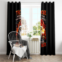 Skeleton Santa Claus Window Curtain The Devil Whispered To Me I'm Coming For You I Whisper Back Bring Beer - Wonder Print Shop