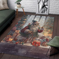 Skeleton Santa Claus Area Rug Repair For Christmas Santa Claus - Wonder Print Shop